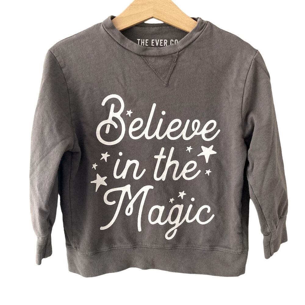 The Ever Co Believe in the Magic Sweatshirt - Gray - 2-3